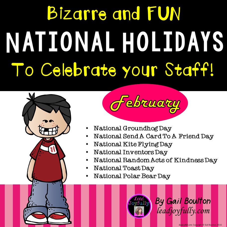 Bizarre and FUN National Holidays to Celebrate your Staff (FEBRUARY BUNDLE)