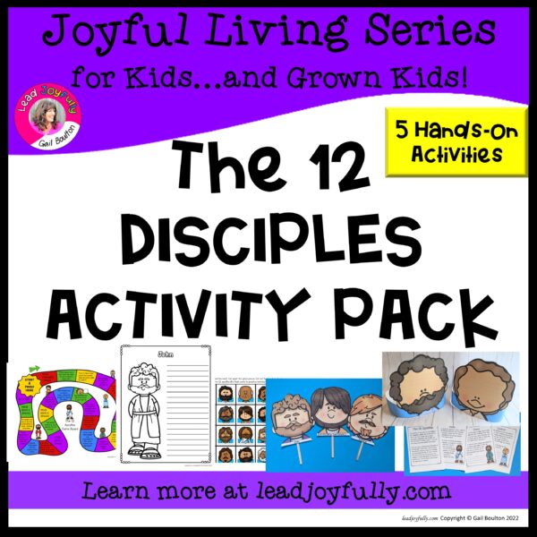 THE 12 DISCIPLES/APOSTLES HEADBANDS ACTIVITY PACKET with FIVE Hands-On Activities: Joyful Living Series for Kids...and Grown Kids!