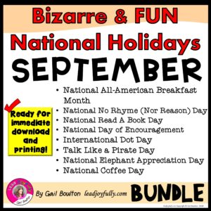 9 SEPTEMBER Bizarre and Fun National Holidays