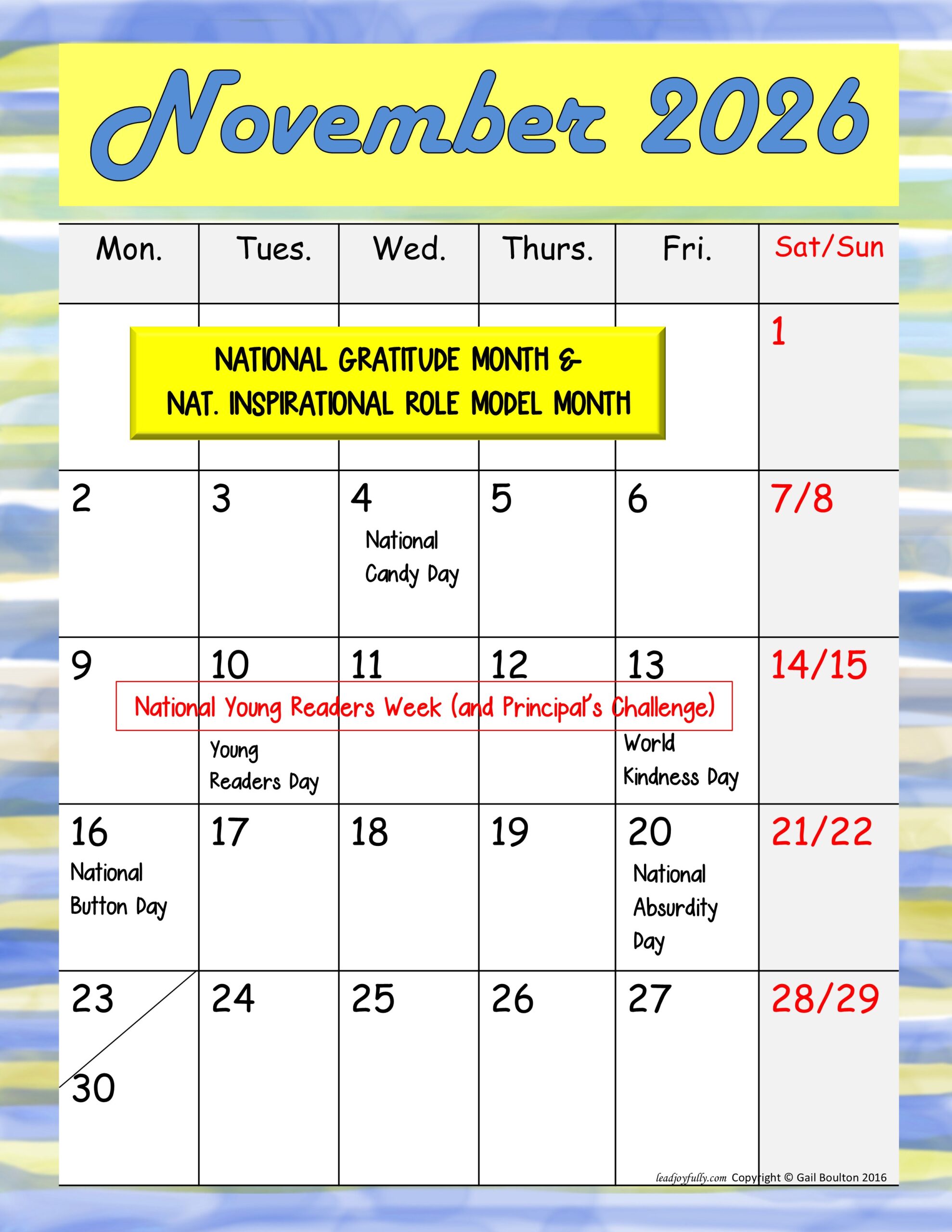 Bizarre and FUN National Holidays to Celebrate your Staff (NOVEMBER BUNDLE) - Image 2