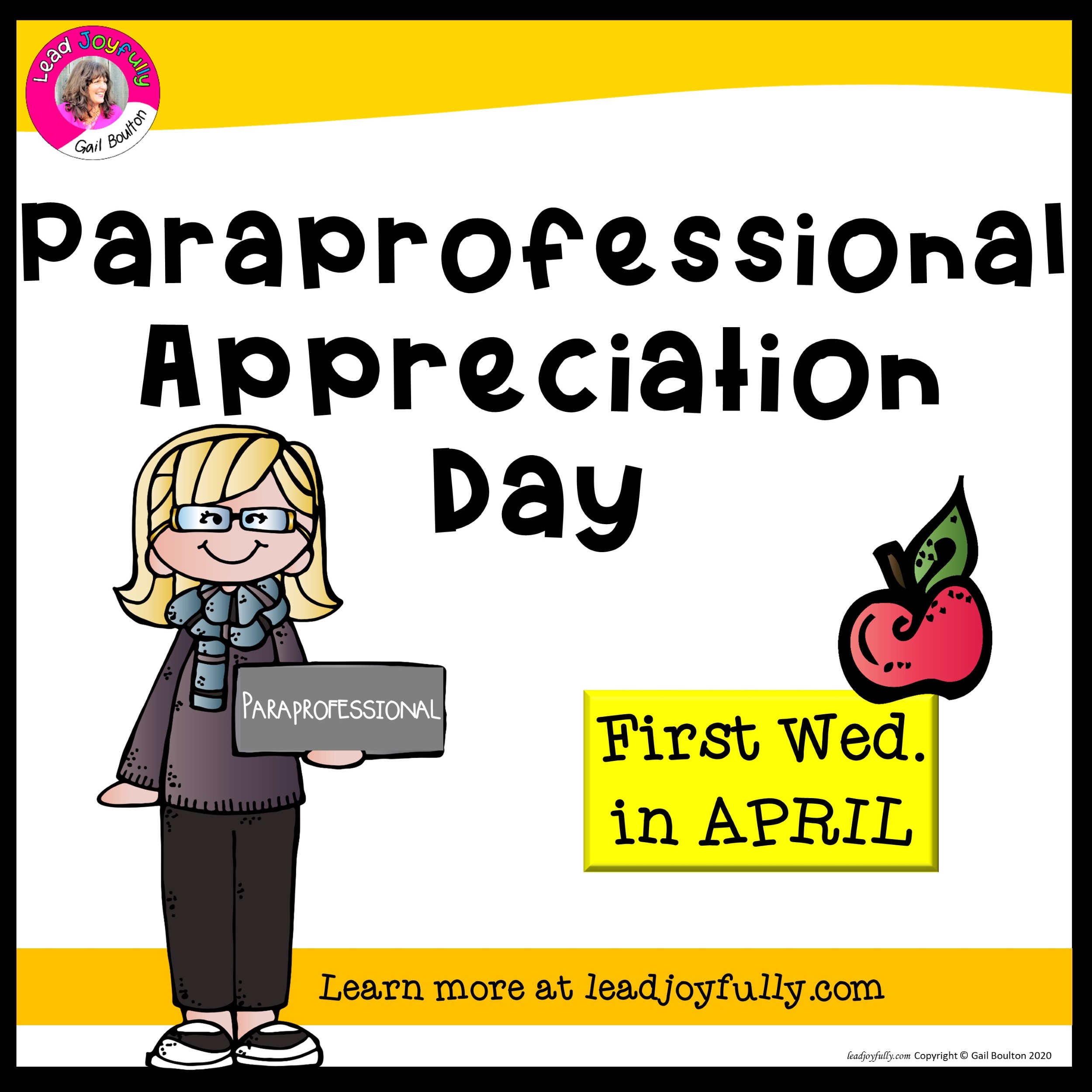 Paraprofessional Appreciation Day April 2nd Lead Joyfully