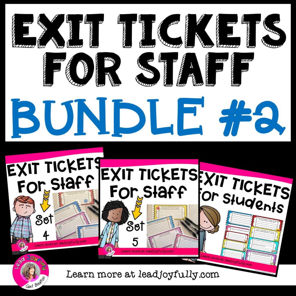 Exit Tickets for Staff BUNDLE #1 (Exit Slips for Assessment) | Lead ...