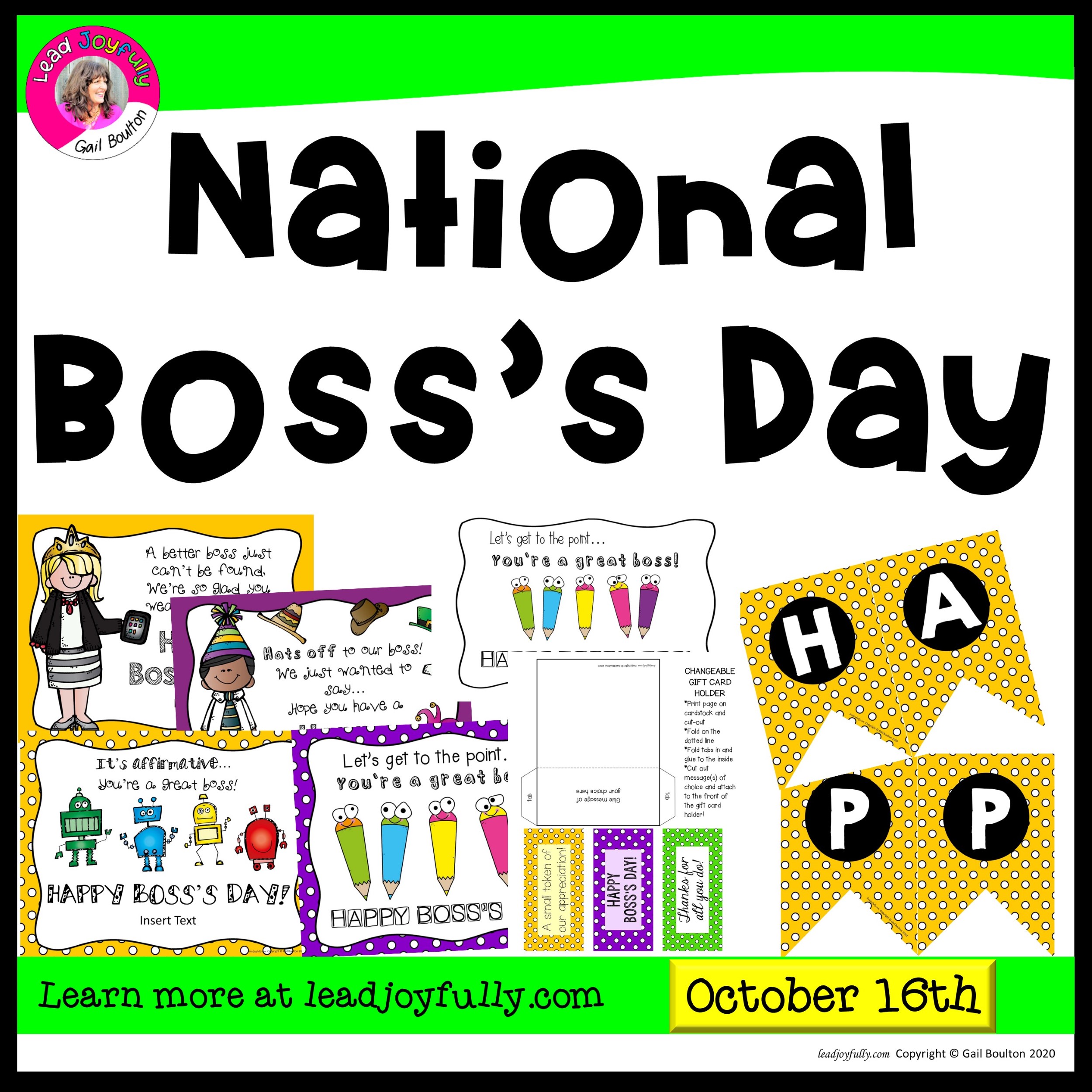 National Boss’s Day (October 16, 2024) Lead Joyfully