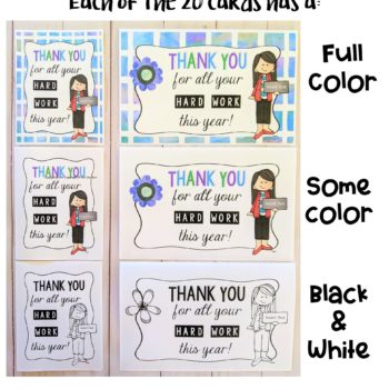 Thank You Cards for Support Staff- Set 1 | Lead Joyfully