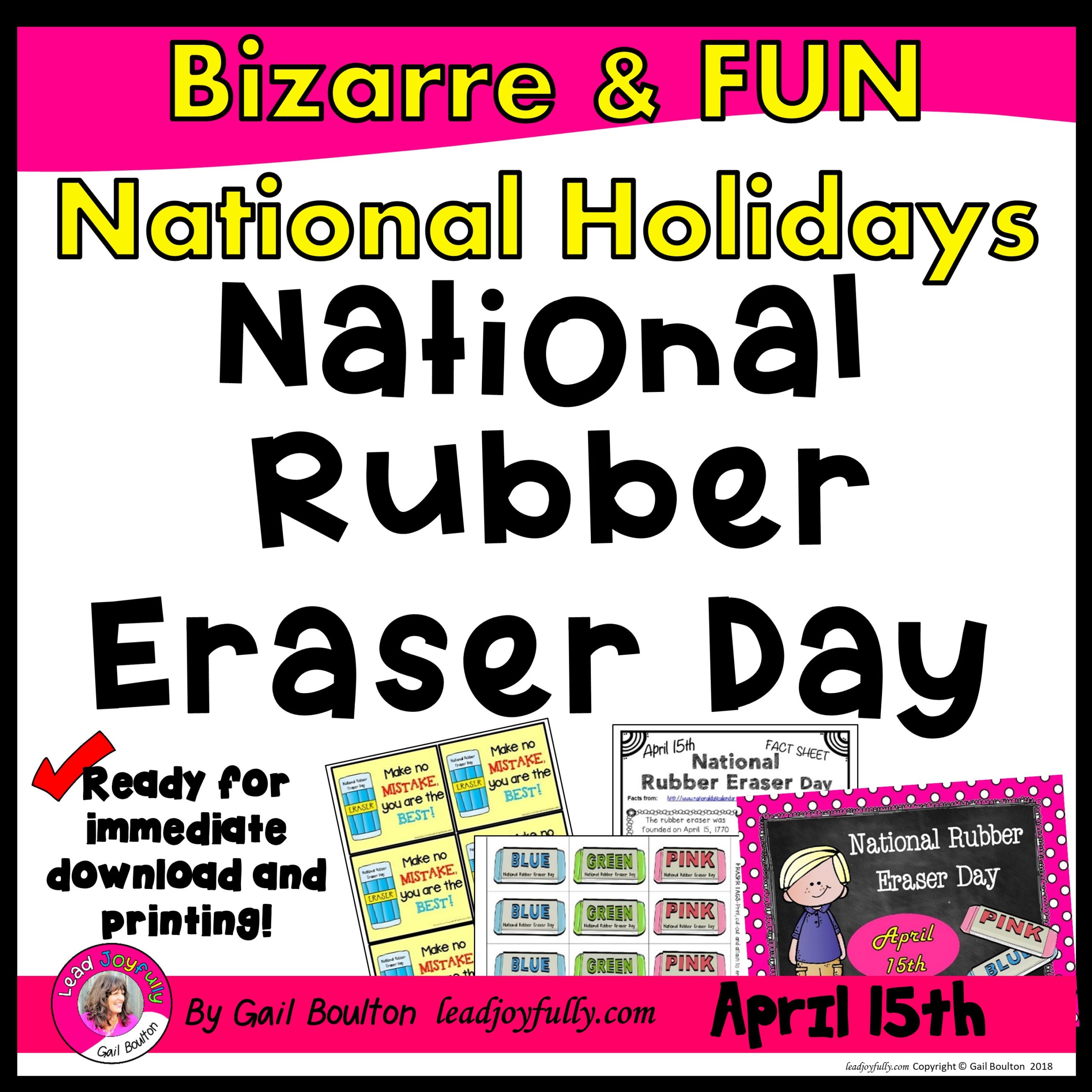 NATIONAL RUBBER ERASER DAY - April 15, 2024 - National Today