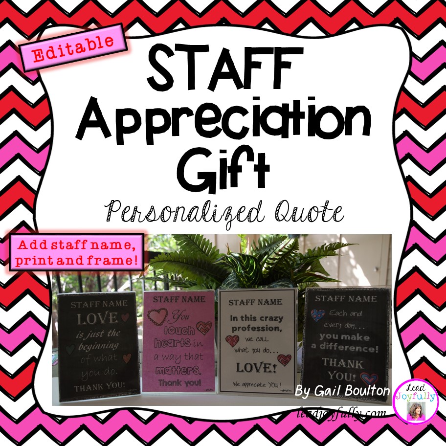 Staff Appreciation Gift! (Personalized Quote)