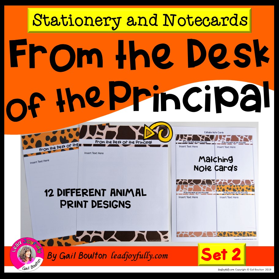 From The Desk Of The Principal Stationery With Matching