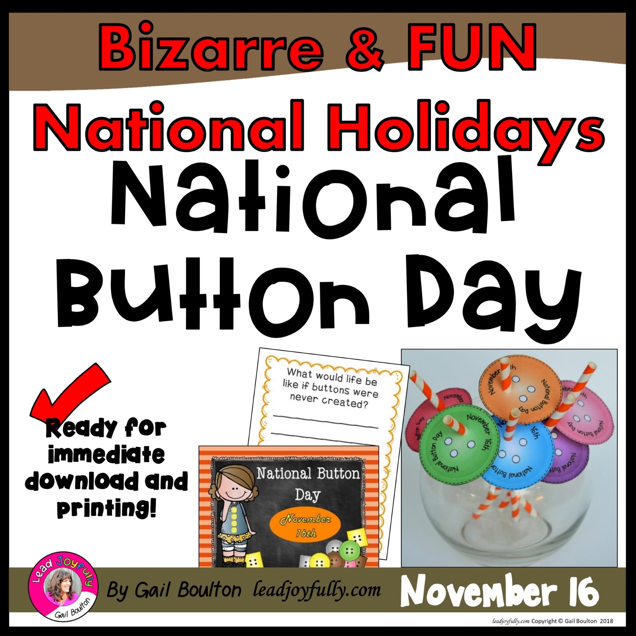 National Button Day (November 16th) Lead Joyfully