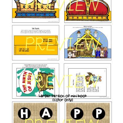 THE BIRTH OF JESUS Mini Book with TEN Hands-On Activities: Joyful ...
