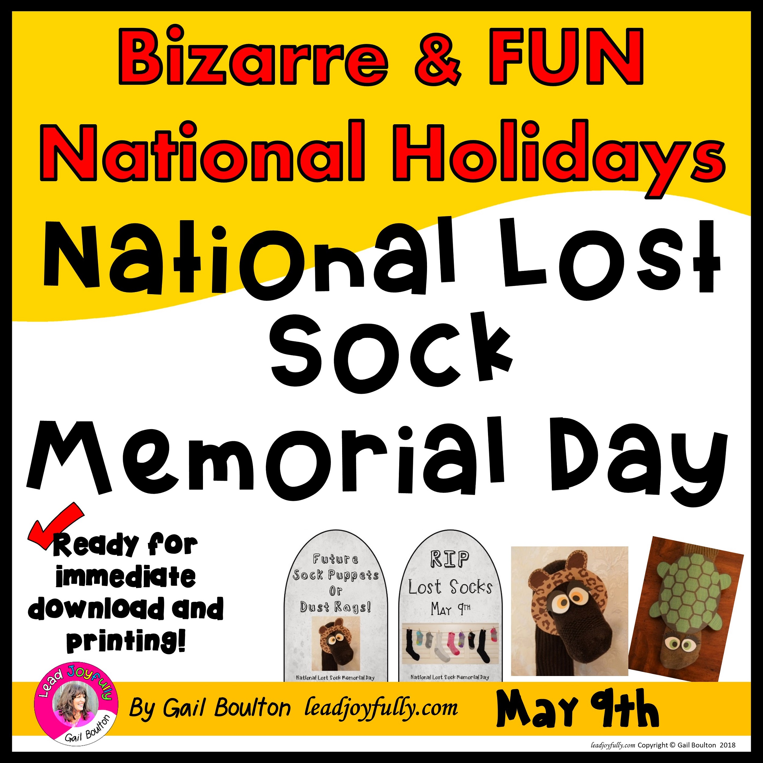 National Lost Sock Memorial Day (May 9th) Lead Joyfully