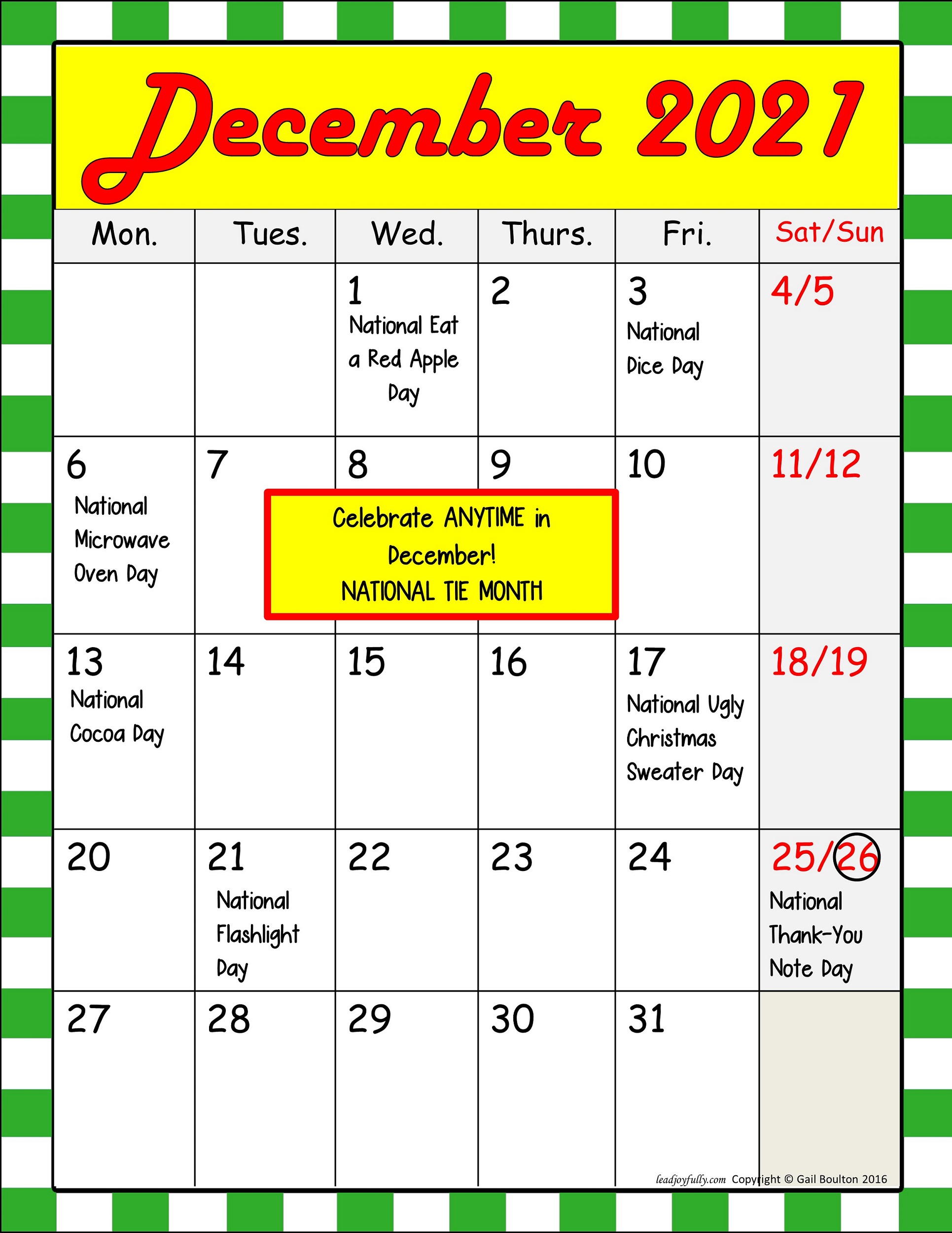 Bizarre and FUN National Holidays to Celebrate your Staff (DECEMBER ...