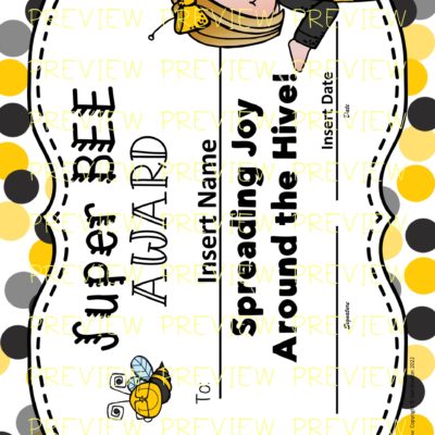 Staff and Teacher Awards (BEE Theme) | Lead Joyfully