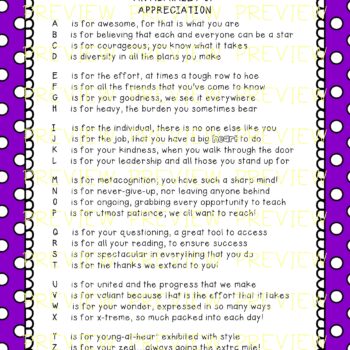 An Alphabet of Appreciation For Your Staff | Lead Joyfully